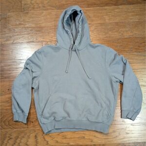 COS Structured Hoodie Pullover Size Medium (26x24) Blue Gray Thick Soft